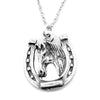 Horse in Horseshoe Necklace-0798