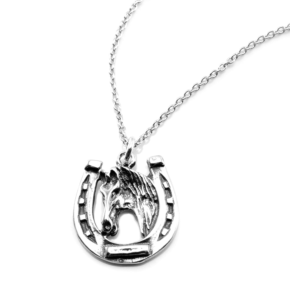 Horse in Horseshoe Necklace-0798