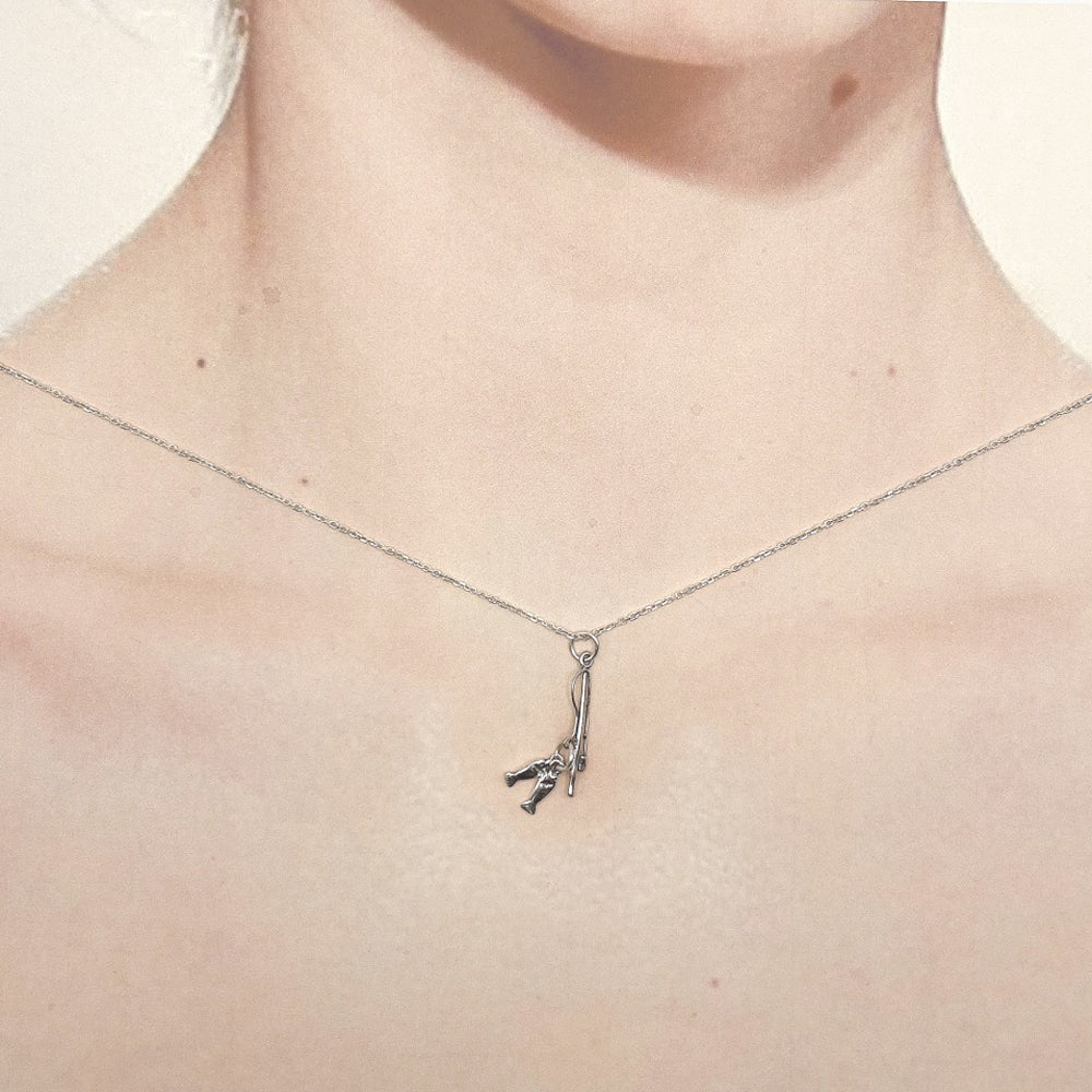 Fishing Pole with Fish Necklace-74391