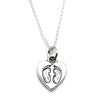 Heart w/ Baby Feet Necklace-4629