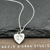 Heart w/ Baby Feet Necklace-4629