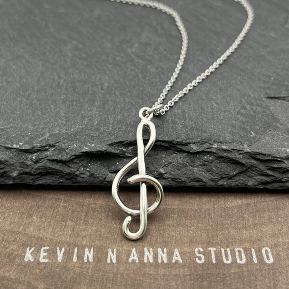 Treble Clef Necklace-4689