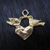 Bird Heart in Gold Bronze